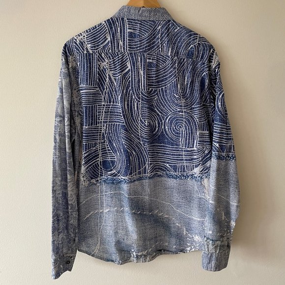 Desigual (Spain) - Blue/White Patterned, XXL - Picture 2 of 6